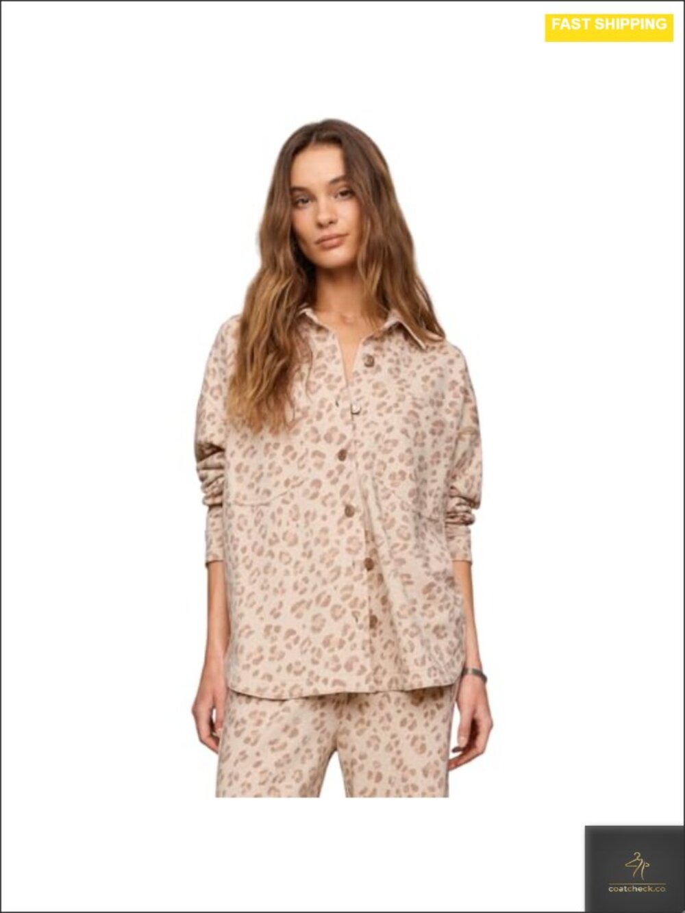 Z Supply Womens All Day Knit Leopard Print Casual Jacket